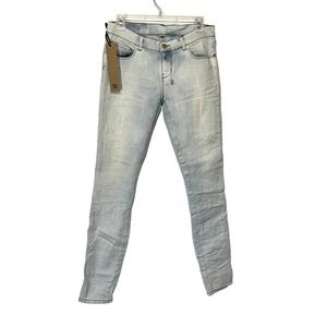 NWT KSUBI Mid Rise Ankle Skinny Pins Denim Jeans Light Wash Blue Womens Size 28